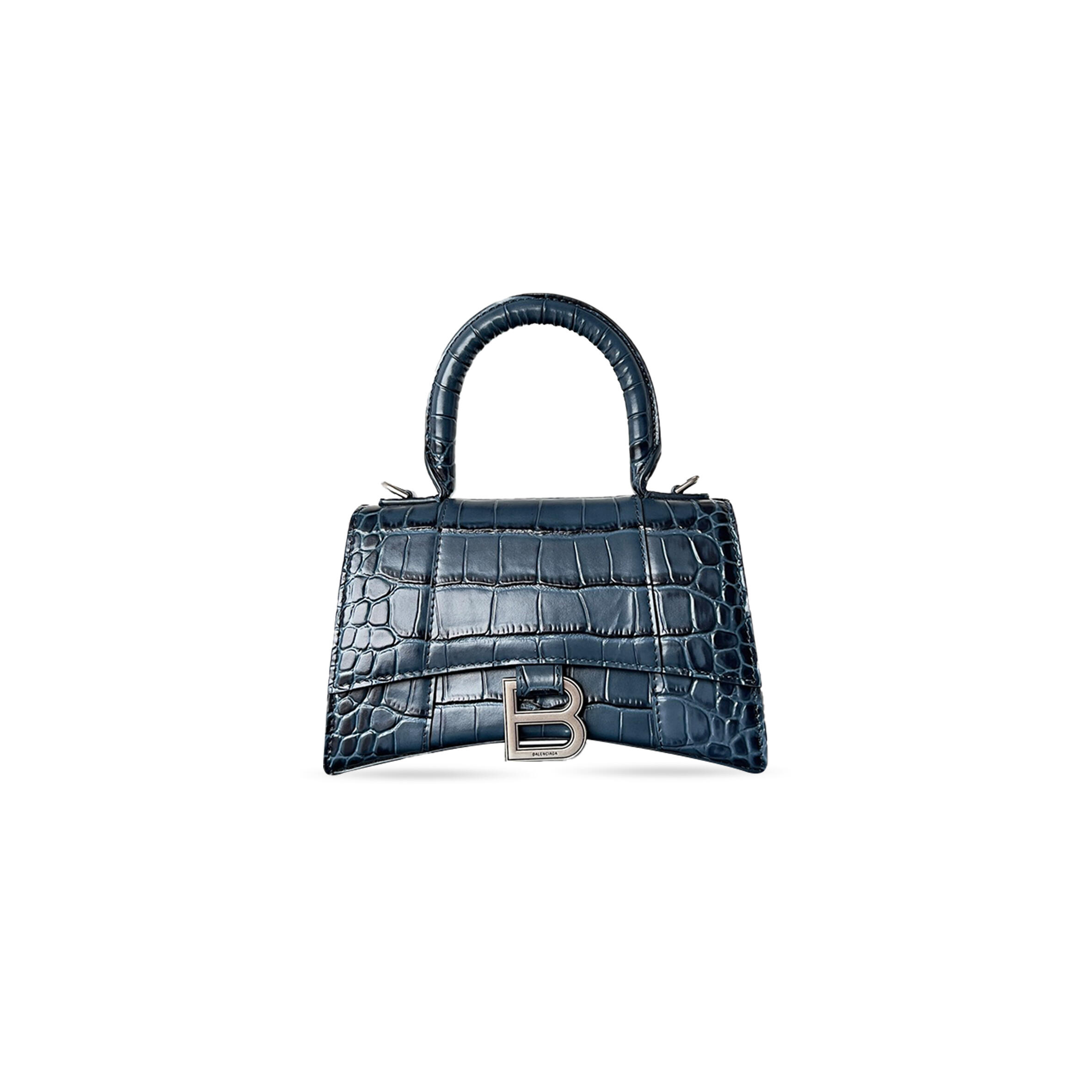 BALENCIAGA WOMEN'S HOURGLASS HANDBAG XS IN BLUE 5928331LRVM1011 (18.8*13*7.9cm)